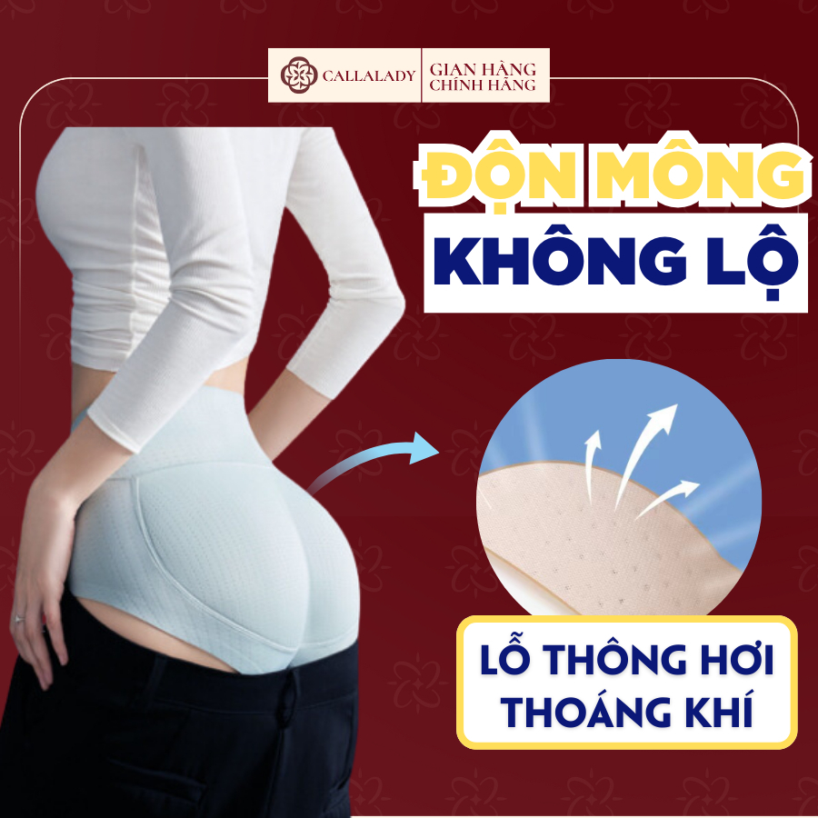 Quần độn mông Callalady độn mông nữ không lộ tự nhiên cạp cao gen bụng chất liệu cao cấp thông thoáng siêu mềm 0809