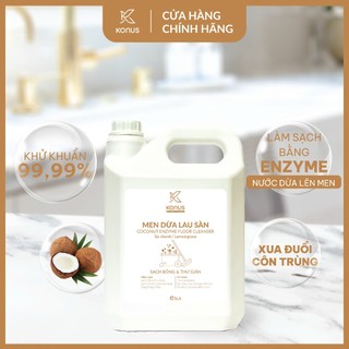Men Dừa Lau Sàn Thiên Nhiên 2L/ 5L Konus Homecare Tinh Dầu Sả Chanh Làm Sạch Kháng Khuẩn Xua Đuổi Côn Trùng