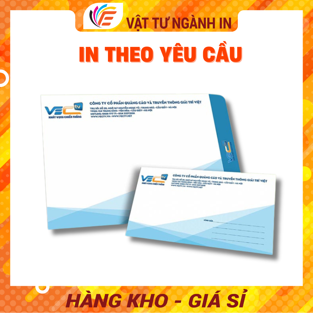 Bao Thư Phong Bì In Theo Yêu Cầu Đủ Cỡ Thiết Kế Miễn Phí