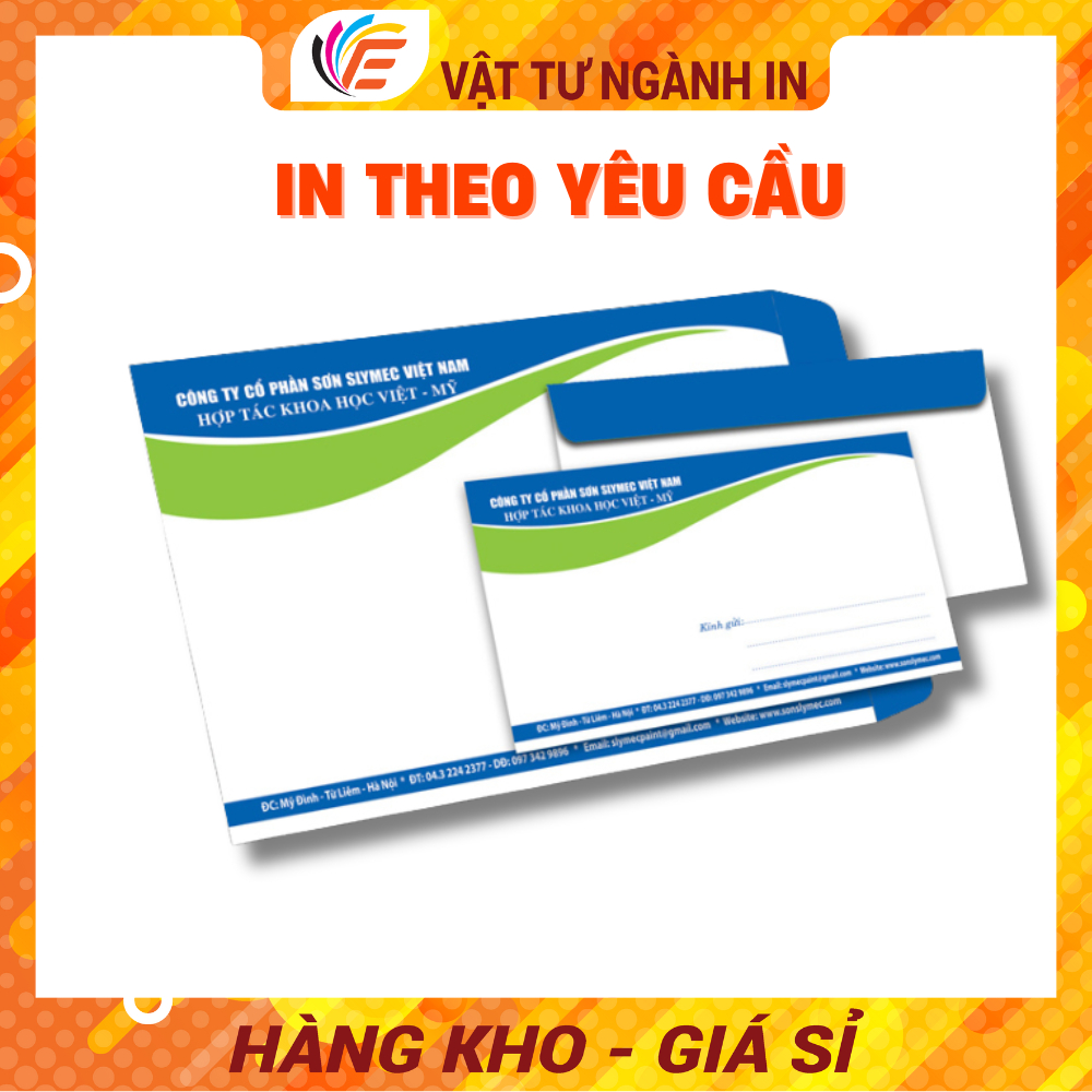 Bao Thư Phong Bì In Theo Yêu Cầu Đủ Cỡ Thiết Kế Miễn Phí