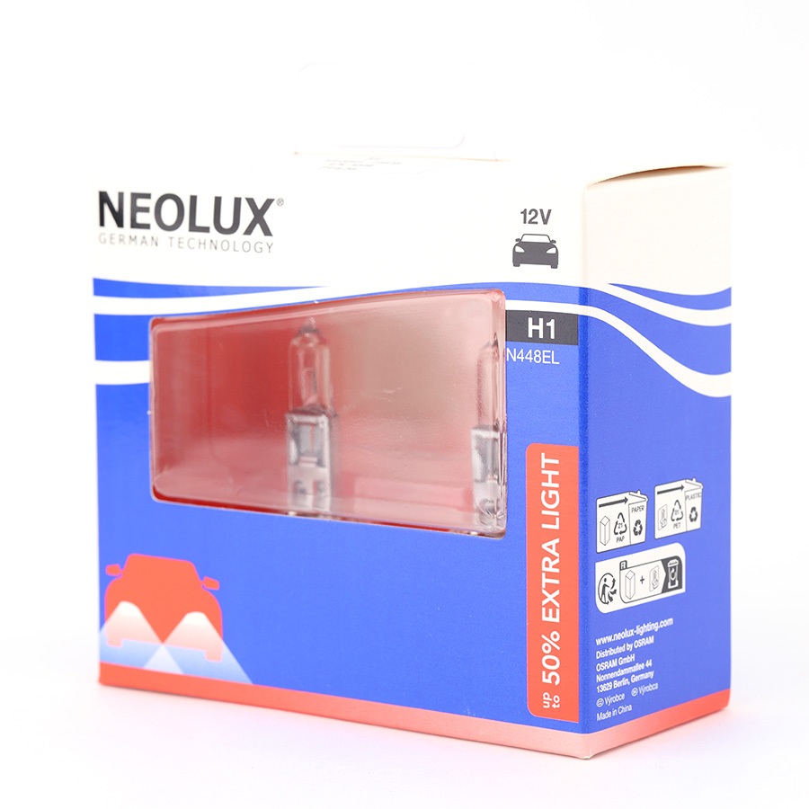 Combo 2 Bóng Đèn Halogen Tăng Sáng 50% OSRAM NEOLUX H1 12V 55W N448EL