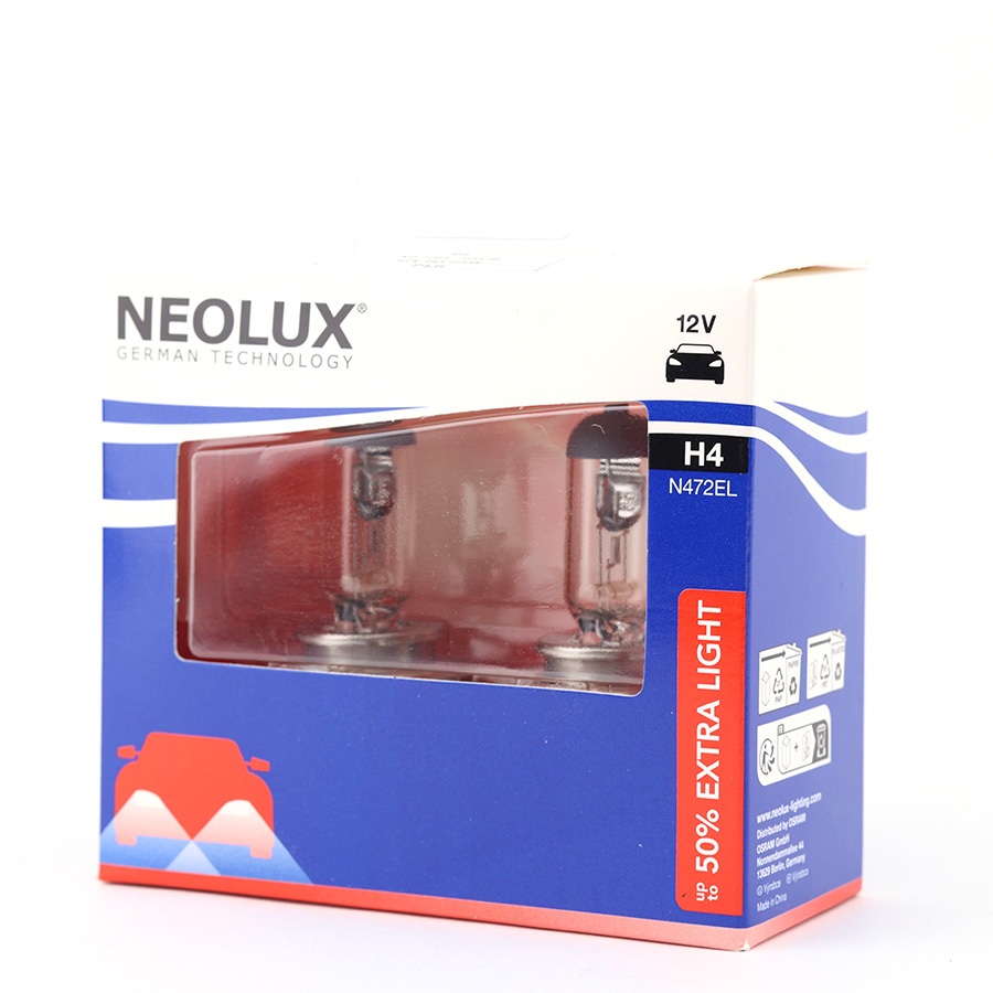 Combo 2 Bóng Đèn Halogen Tăng Sáng 50% OSRAM NEOLUX H4 12V 60/55W N472EL