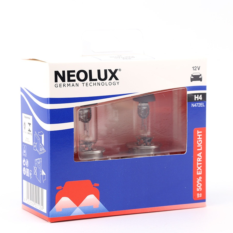 Combo 2 Bóng Đèn Halogen Tăng Sáng 50% OSRAM NEOLUX H4 12V 60/55W N472EL