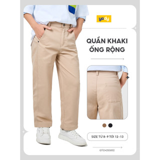 [SALE OFF] Quần kaki ống rộng cho bé YODY co giãn tốt, thấm hút mồ hôi GTCH25S002