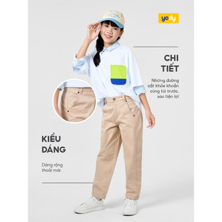 [SALE OFF] Quần kaki ống rộng cho bé YODY co giãn tốt, thấm hút mồ hôi GTCH25S002