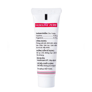 Kem dưỡng ẩm Vaseline Pure OPC hương dâu - Phòng nứt môi, khô môi, nứt da bàn chân, tay (Tuýp 10g)