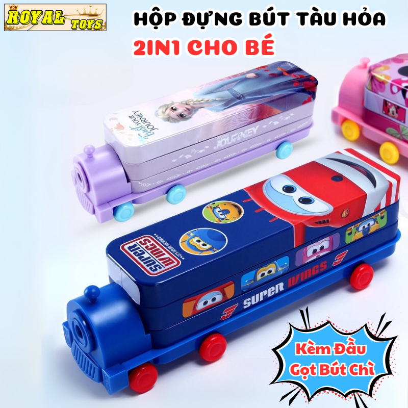 Hộp Đựng Bút Hình Tàu Hỏa 2in1 Cho Bé Kèm Đầu Gọt Bút Chì Xe - ảnh 6