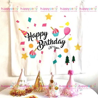Backdrop trang trí hpbd vải cao cấp siêu mịn