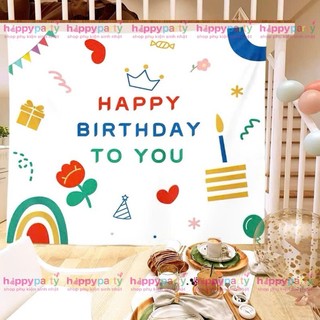 Backdrop trang trí hpbd vải cao cấp siêu mịn