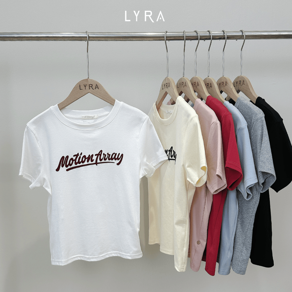 Ảnh Áo Thun Nữ Lyra Cổ Tròn Tay Ngắn, Áo Phông Nữ Cotton Basic Form Baby Tee Motion Away - CSYAP0311 3