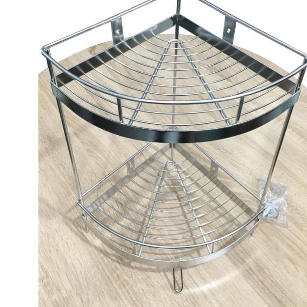 Kệ góc nhà tắm INOX 2 tầng chống rỉ, thiết kế bền bỉ và tiện dụng cho ...