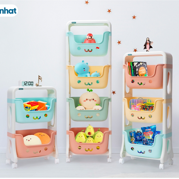 Kệ đựng quần áo, Kệ đựng đồ cho bé, Kệ đựng mỹ phẩm, Kệ gấu đa năng Hokori Chính Hãng Việt Nhật