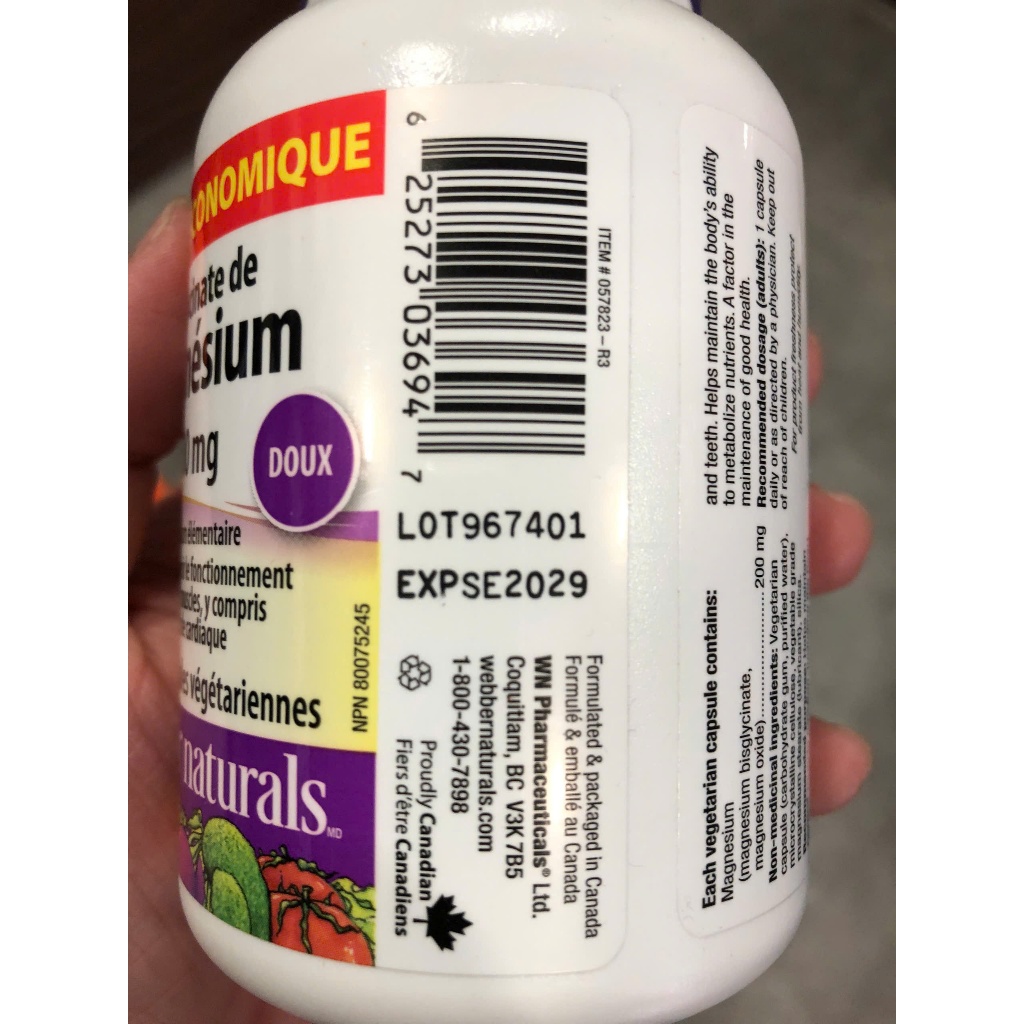 [MAPPLE CARE][TẶNG QUÀ] Webber Magnesium Bisglycinate giảm stress, giảm căng thẳng âu lo 120 Viên - KEYGYM