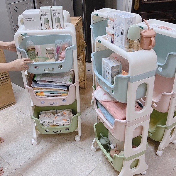 Kệ đựng quần áo, Kệ đựng đồ cho bé, Kệ đựng mỹ phẩm, Kệ gấu đa năng Hokori Chính Hãng Việt Nhật