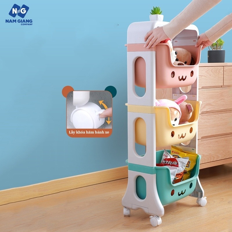 Kệ đựng quần áo, Kệ đựng đồ cho bé, Kệ đựng mỹ phẩm, Kệ gấu đa năng Hokori Chính Hãng Việt Nhật