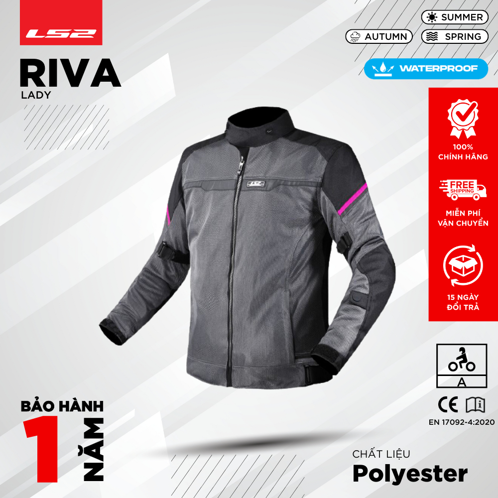Áo Bảo Hộ Nữ LS2 Riva Lady Có Giáp An Toàn Chuẩn A 2 Lớp Đi Xe Máy Mô ...