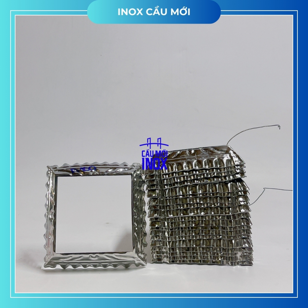 (1 cái) Chụp chân đế hoa văn vuông, chữ nhật inox 304 cao cấp, phụ kiện trang trí trụ cầu thang