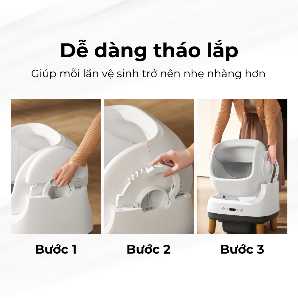 Ảnh [New 2025] Máy Dọn Vệ Sinh Cho Mèo HELIPET OPEN-TOP 2025 Bản Quốc Tế Kết Nối Wifi 3