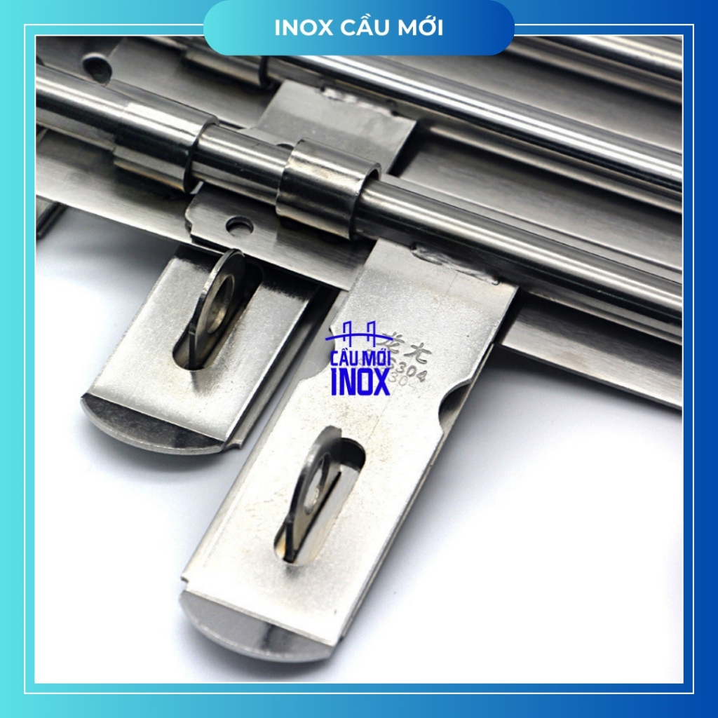 Chốt cửa inox 304 loại dày chắc chắn, chốt ngang phi 12/14/16/18/20mm, hàng loại 1