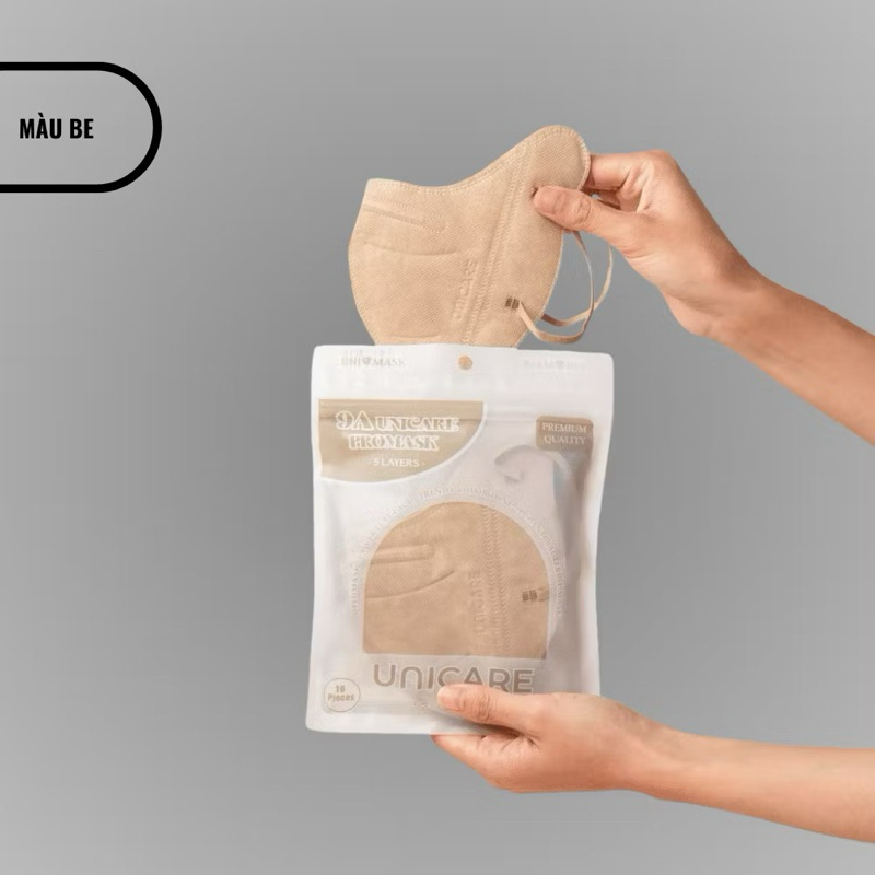 [100 Cái] Khẩu Trang 9A Unicare 5 Lớp Lọc, che kín mặt, chống nắng gò má và bụi mịn kháng khuẩn cao