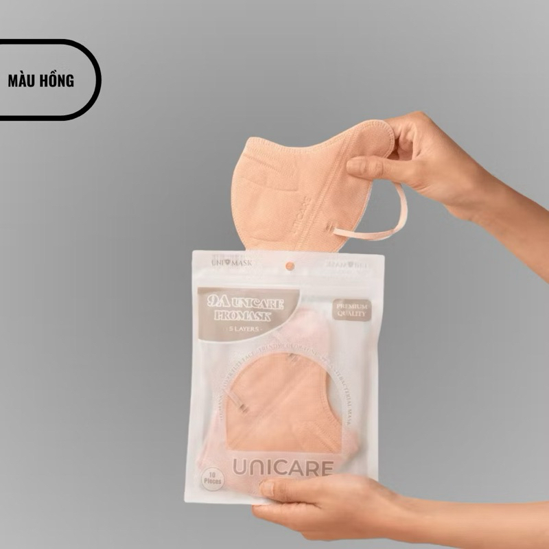 [100 Cái] Khẩu Trang 9A Unicare 5 Lớp Lọc, che kín mặt, chống nắng gò má và bụi mịn kháng khuẩn cao