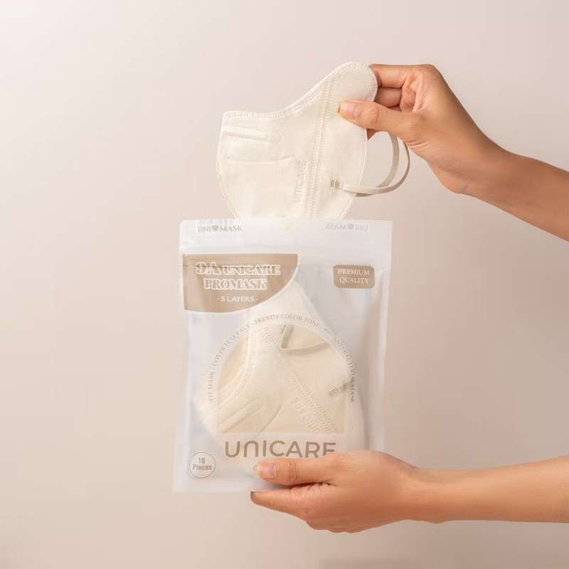 [100 Cái] Khẩu Trang 9A Unicare 5 Lớp Lọc, che kín mặt, chống nắng gò má và bụi mịn kháng khuẩn cao