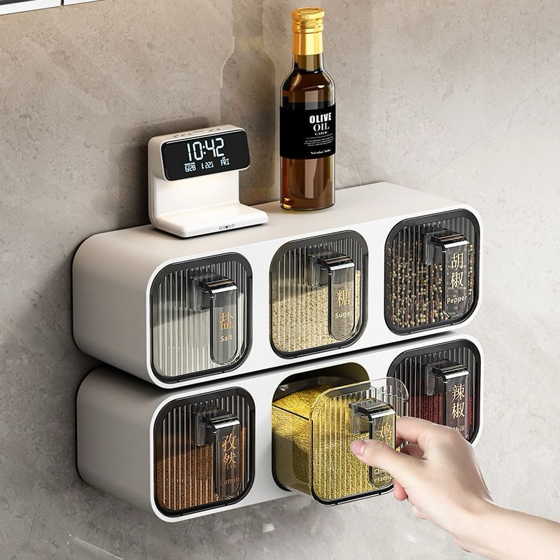 Hộp đựng gia vị nhà bếp gắn tường