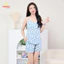 Set bộ đồ nữ hai dây mặc nhà cao cấp chất vải Viscose tự nhiên mềm mại thoáng mát mùa hè mã METKBD0549