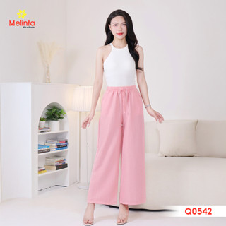[XẢ KHO GIÁ SỐC]Quần dài ống rộng, ông suông nữ chất liệu đũi (lanh) vân mây mềm mịn thoáng mát mã MEQ0542