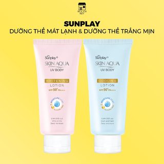 Lotion Chống Nắng Sunplay Dưỡng Thể Mát Lạnh và Sáng Mịn Skin Aqua UV Body Cooling/Whitening Lotion (150g/tuýp)