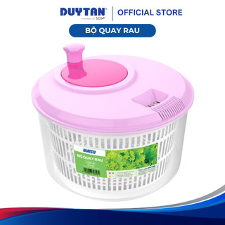 Bộ quay rau thau rổ, nhựa PP, DUY TÂN, quay ráo nước, tiện dụng nội trợ nhà bếp, an toàn sử dụng