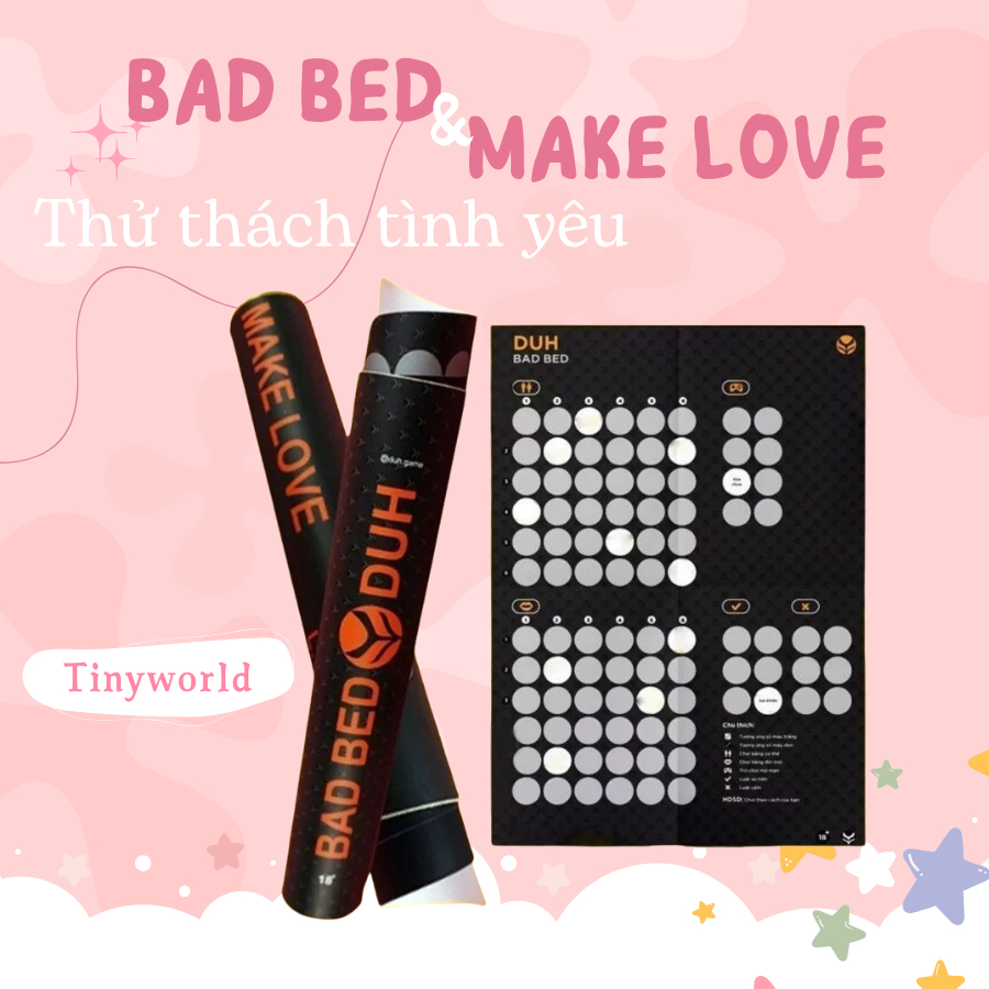 (Che Tên) Bảng Game Bad Bed Make Love Trò Chơi Drinking Game Nâng Tầm Cảm Xúc Cho Cuộc Yêu