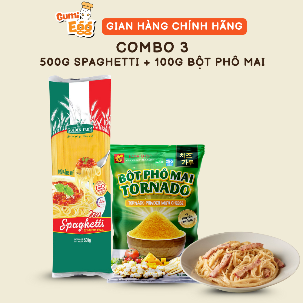 Combo Mỳ Ý Sốt Phô Mai, Nui Sốt Phô Mai Kem Rose, Bột Phô Mai Hàn Quốc, Nui Ngũ Sắc, Mỳ Ý