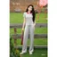 SFB3091 Set đồ nữ thun tăm áo cộc cổ zip quần suông dài sunfly