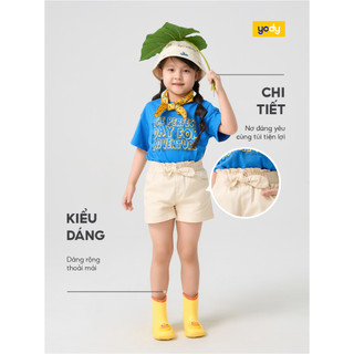 Quần short bé gái thất nơ YODY mềm mại co giãn an toàn cho da bé GKCS25S001