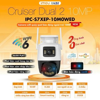 Camera Wifi Ngoài Trời 2 Ống Kính Chống Nước Imou IPC-S7XEP-10M0WED(Cruiser Dual 2 10MP) - Chính Hãng BH 2 Năm