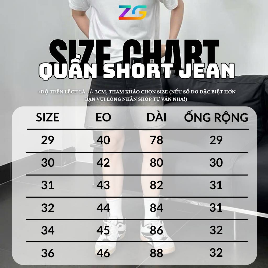 [XẢ KHO] Quần short jean nam ZGO quần jean ống rộng form trên gối chất vải jean dày dặn QZG04 | BigBuy360 - bigbuy360.vn
