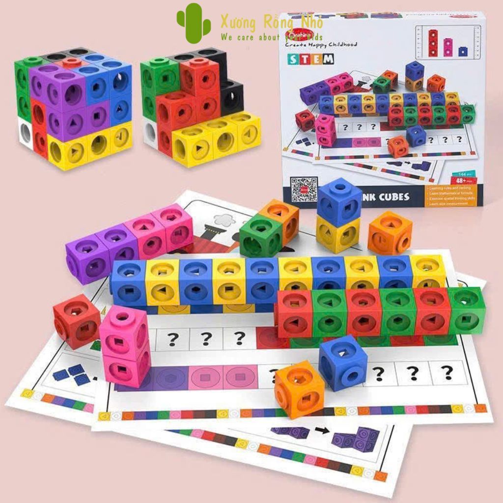 Bộ Xếp Hình Math Link Cube – Number Block Cho Bé, Giáo Cụ Học Toán, Rèn ...