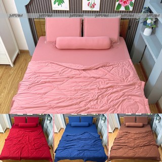 Bộ ga giường 5 món thun lạnh JAFUMA cao cấp 1m 1m2 1m4 1m6 1m8 2m2|set 5 món ga giường