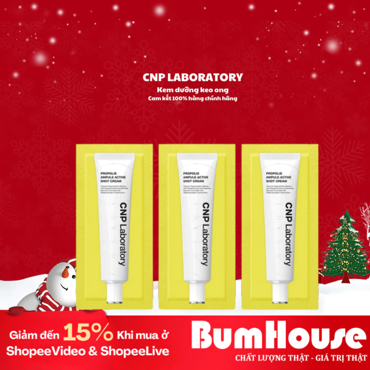 Gói Kem dưỡng keo ong tái tạo phục hồi da CNP Laboratory Propolis Active Cream 1ml