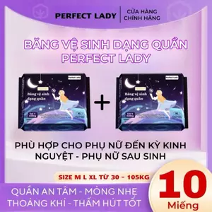 BĂNG VỆ SINH DẠNG QUẦN PERFECT LADY (1 gói 5 miếng) Mỏng Nhẹ, Thấm Hút Tốt, Khử Mùi