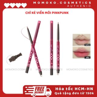 [PINKPUNK] PinkPunk Chì Kẻ Viền 3in1 Môi Lip Liner Màu Khỏa Bút kẻ môi Sắc kết cấu mịn màng 0.25