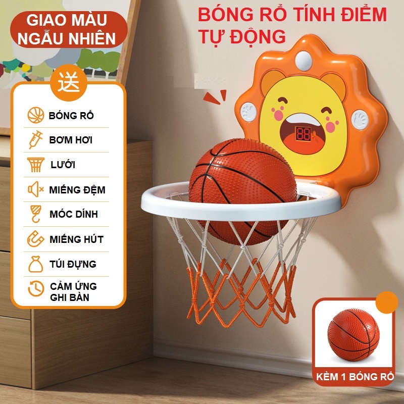 Đồ chơi bóng rổ tính điểm tự động gắn tường, đồ chơi thể thao phát ...