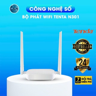 Tenda N301 Router WiFi chuẩn N tốc độ 300Mbps - Bảo Hành Chính Hãng 36 Tháng