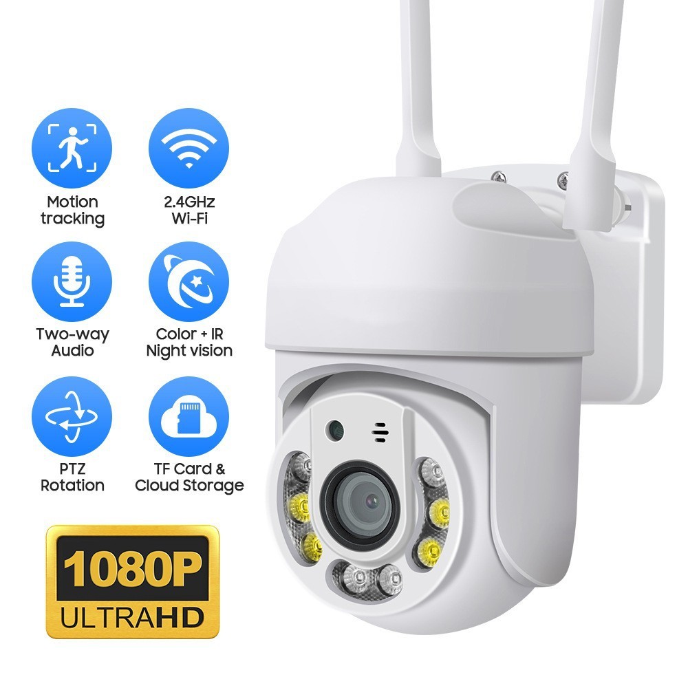 Camera giám sát chống nước ngoài trời 1080P HD Camera IP WiFi không dây tại nhà 1,5 Inch