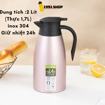 Bình giữ nhiệt 2 lít inox 304 European bình ủ trà ấm ủ phích giữ nhiệt bình giữ nhiệt cỡ lớn ấm giữ nhiệt cỡ lớn