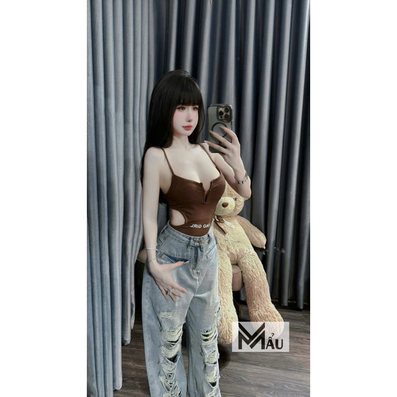 Áo body suits 2 dây khoét eo siu gợi cảm
