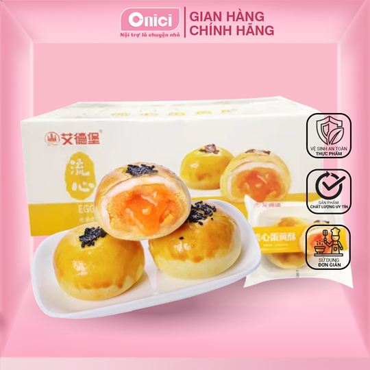 Bánh trứng chảy thơm ngon Bếp Của Mẹ ONICI thùng bánh trứng muối 1kg 2,5kg