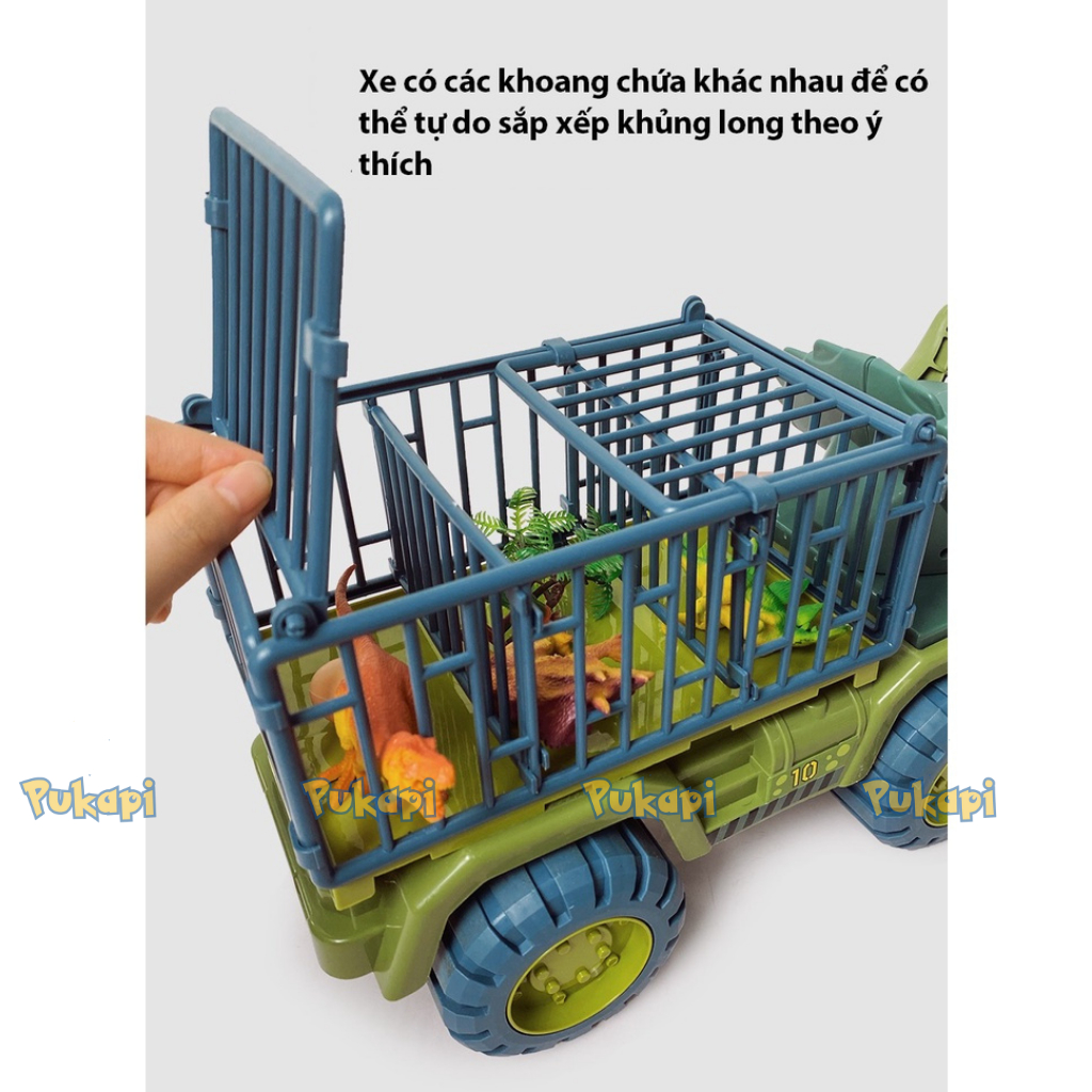 Xe Đồ Chơi Cho Bé Trai Mô Hình Khủng Long Xe Ô tô Chở Khủng Long Cỡ Lớn Cho Bé Chở Thú Trẻ Em -Đồ Chơi Cho Bé PUKAPI