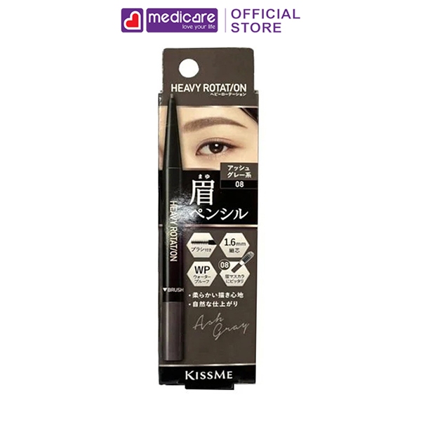 Bút sáp kẻ mày KISS ME Heavy Rotation Eyebrow Pencil 0.09g